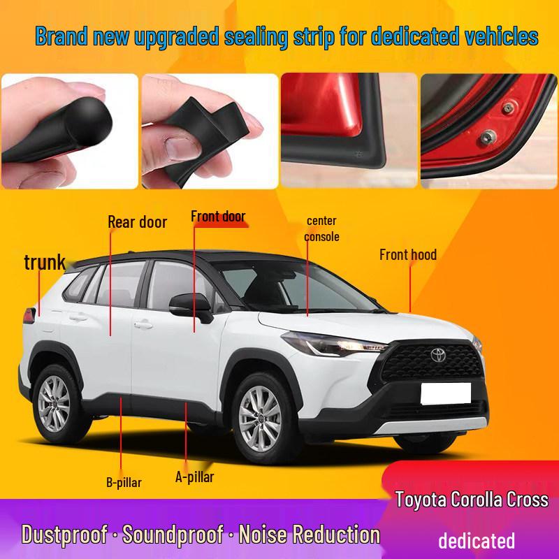 

Toyota Corolla Sharp Fang Door Seal Insulation & Dustproof Rubber Strip Kit Corolla Sharp Fang - Four Door Package