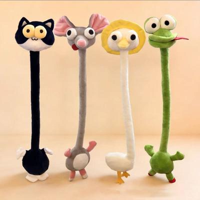 Long Neck Evil Sausage Dog & Chihuahua Plush Keychain Pendant Cute Stuffed Animal Doll for Machine Gift