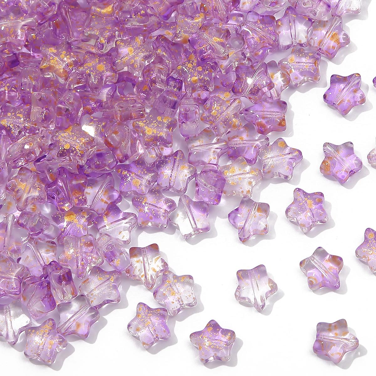 

10 шт. антикварные пятиконечные бусины-звезды цвета AB, стеклянные бусины в форме пентаграммы для изготовления ювелирных изделий своими руками, сережек, шпилек, фурнитуры, аксессуары для поделок