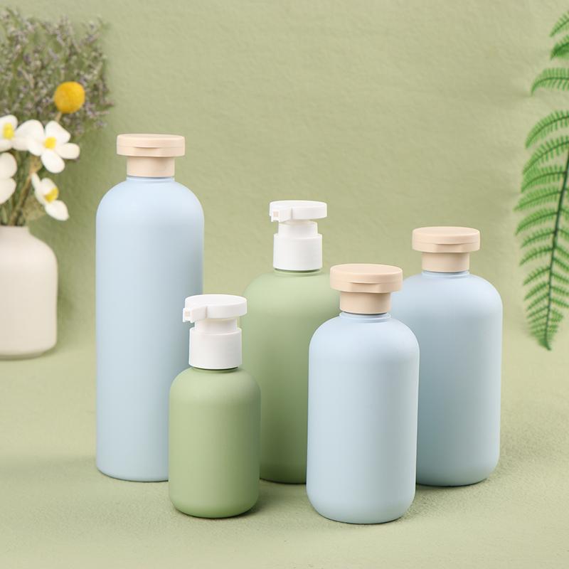 200Ml-500Ml Avocado Plastic Shampoo Shower Gel Foaming Soap Dispensers Refillable Bottles Flip Cover/Pump Lotion Bottles