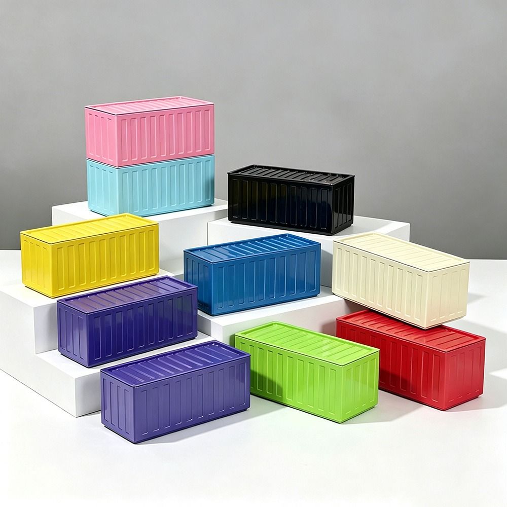 Wrought Iron Container Model Box Tinplate Storage Box Creative Pen Holder Gift Packaging