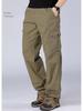 Men's Multi-pocket Cotton Cargo Pants: Spring/Autumn Loose Fit