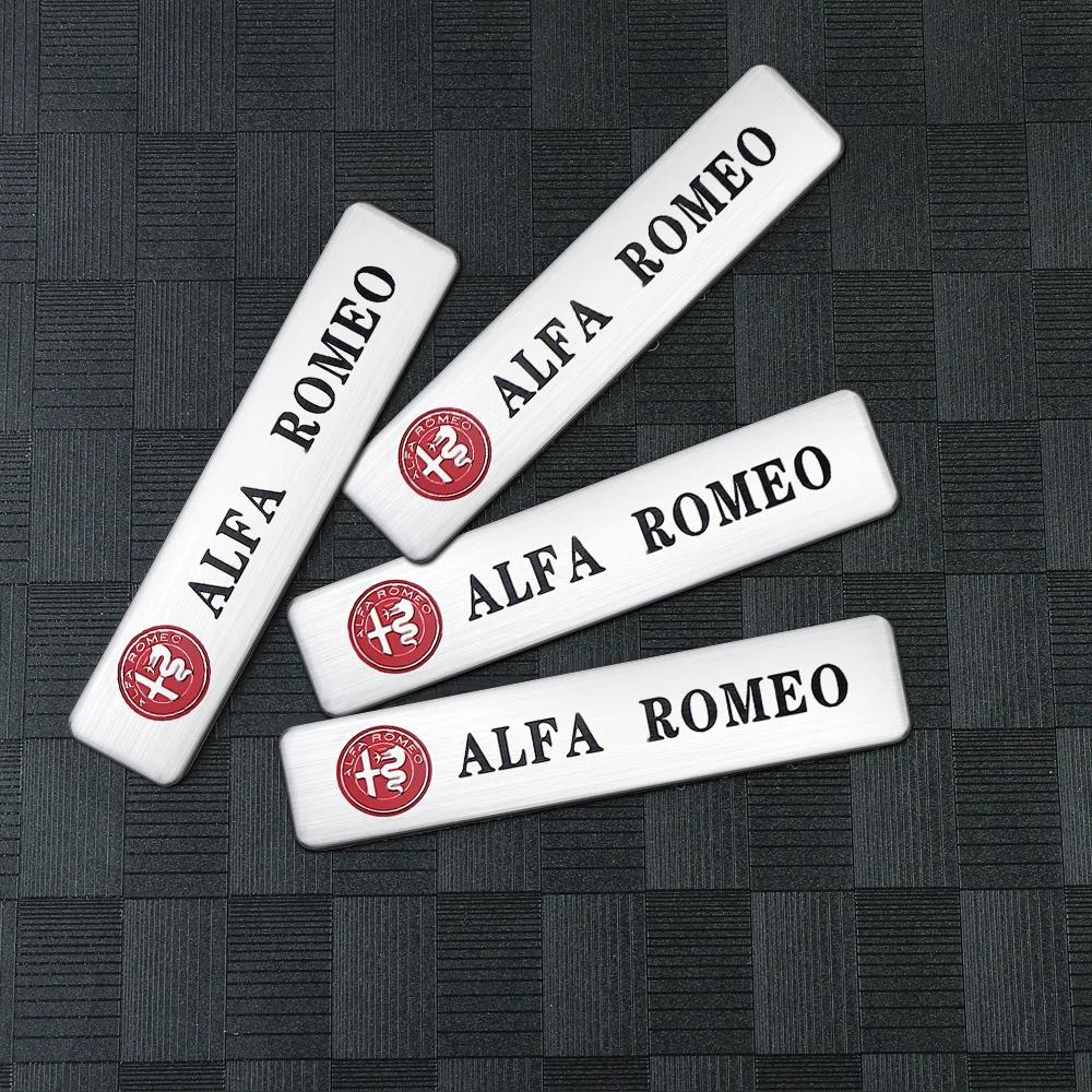 Hub Caps 2PCS 3D Aluminum Alloy Logo Car Rear Trunk Fender Emblem Badge Stickers Decal For Alfa Romeo Giulietta Giulia GT Mito B ze3
