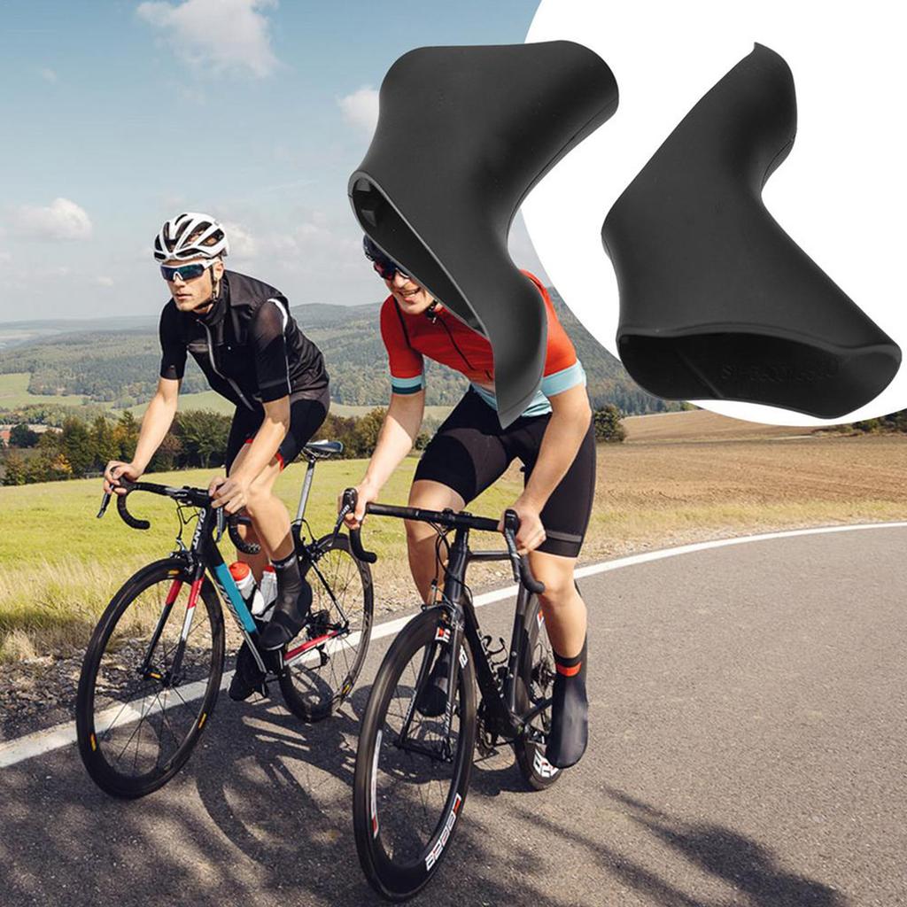Bicycle Brake Shift Lever Covers Red/Black Color Brake Shift Lever Hoods Suitable for ST-5600/5601