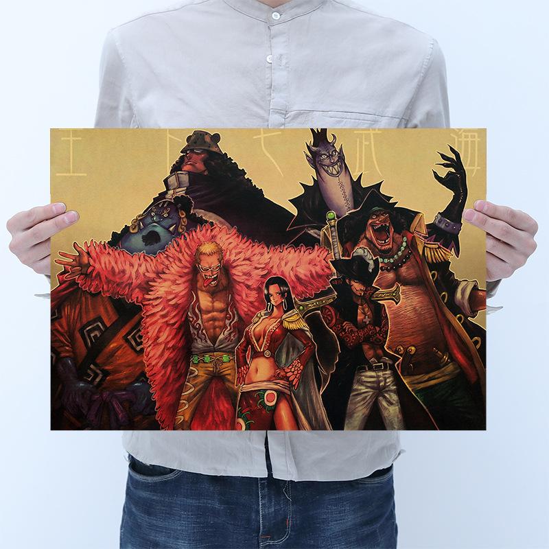 Buy One Piece The Seven Warlords Of The Sea Vintage Kraft Paper Series Bar Cafe Restaurant Home Decoration Painting At Affordable Prices Free Shipping Real Reviews With Photos Joom