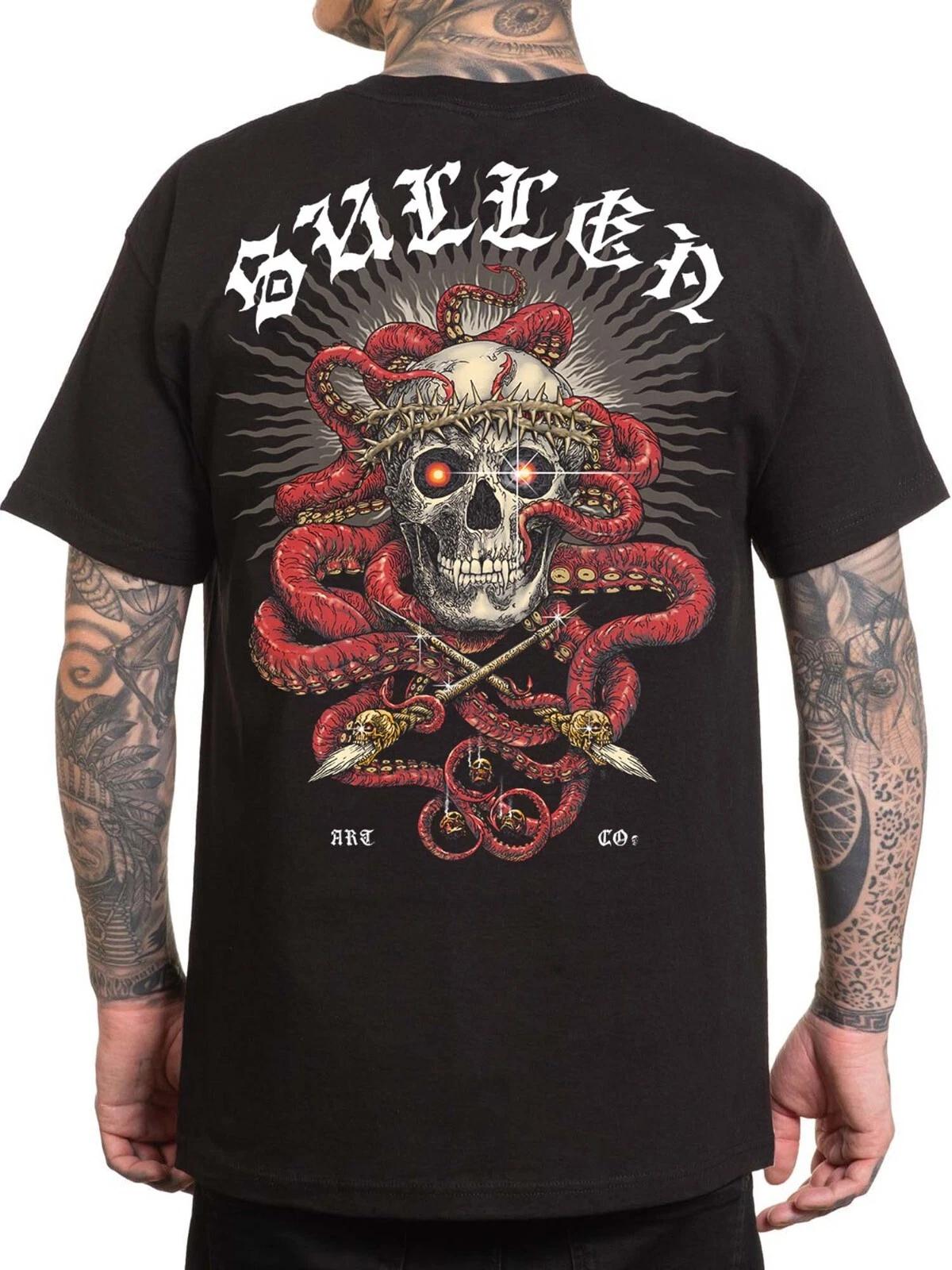Sullen Men s Tentaskull Short Sleeve Premium T-shirt Tattoo Octopus Style Tee S