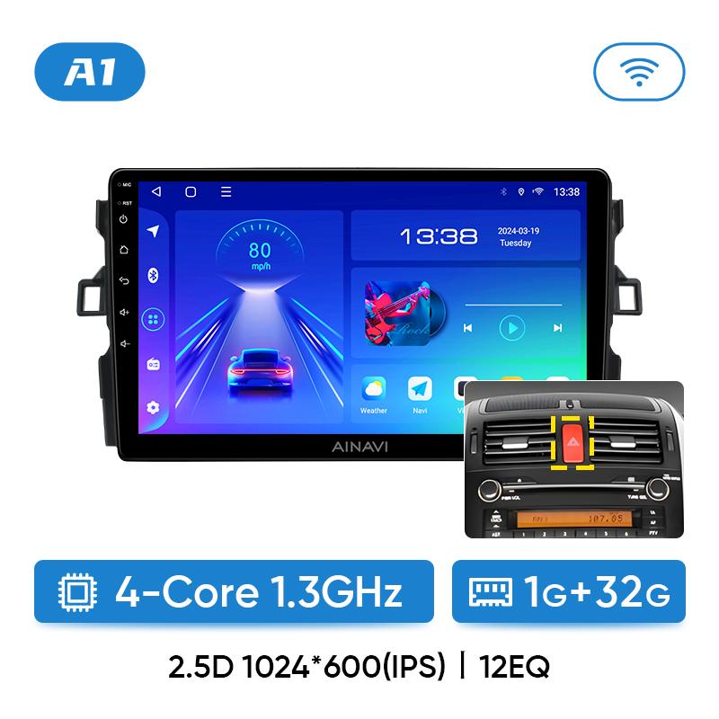 

Автомобильный мультимедийный проигрыватель Ainavi для Toyota Corolla E140/150 Auris E180 2004-2013 Carplay Android Auto Radio Car Radio 4G DSP 2 Din