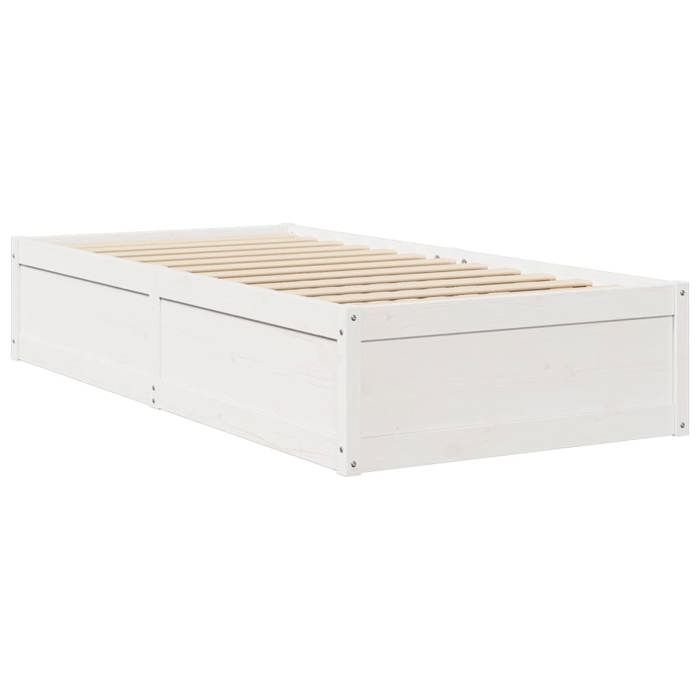 Cadre de lit avec matelas - Maison Exclusive - 90x200 cm - Bois massif - Soutien personnalisé