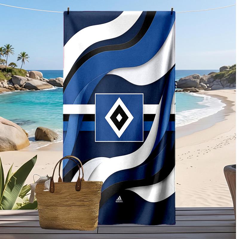 Asciugamano da Spiaggia con Stampa Calcio Hamburger SV, Asciugamano Grande Morbido ad Asciugatura Rapida per Spiaggia Campeggio Nuoto
