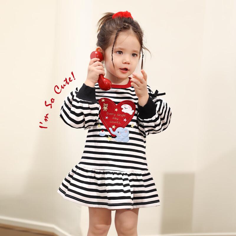 LUSON Baby Girl's Casual Long Sleeve Sweatshirt Dress