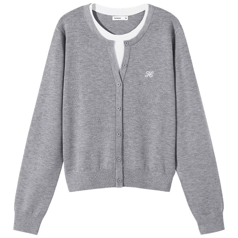 Hotwind Women s Faux Two-Piece Knit Sweater M