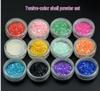 Nail Art 12-Color Glitter Caviar Set with Gold & Silver Foil