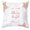 New Pink and Gold Christmas Peach Leather Velvet Pillowcase Festive Home Decoration Pillow Cushion Cover
