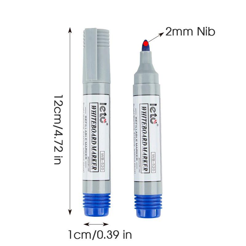 3 Color Whiteboard Marker,2mm Nib Easy Erasable Refillable Ink,Large Capacity,Office Meeting Whiteboard Teaching Stationery