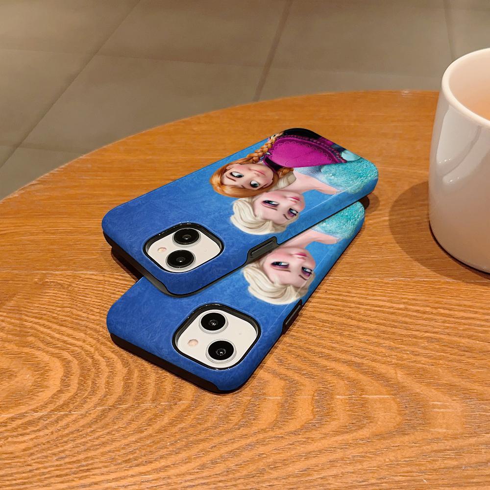 Frozen Elsa Double Layer Phone Case, Compatible with iPhone X/SE/7/8/11/12/13/14/15/16/17 Pro Max Plus