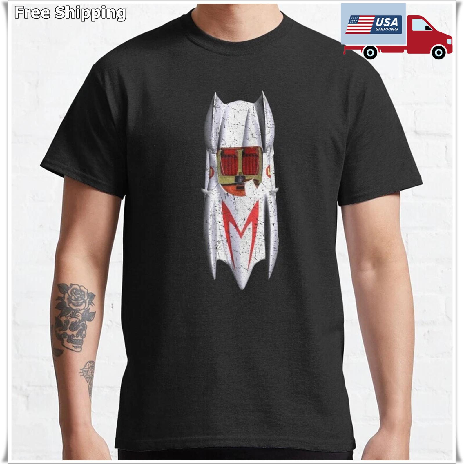 Speed Racer - Mach 5 - Car Top - Vintage Distressed Logo T-Shirt Size S-5XL XXXL