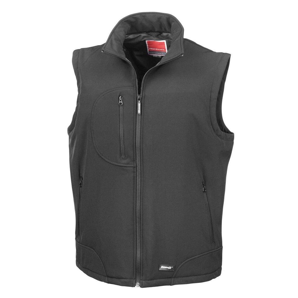 Result Mens Softshell Bodywarmer Breathable Weatherproof Jacket