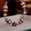 Versatile Multi-Treasure Dzi Bead Bracelet with Tiger Tooth & Agate