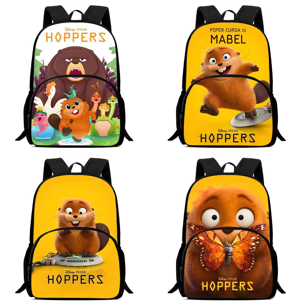 Cartoon Hoppers Beaver Backpack For Kids With Oxford Cloth Durable Material For School Travel