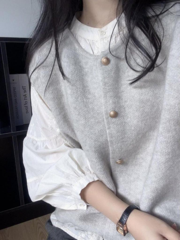 2025 Korean Style Women's Sleeveless Knitted Vest - Early Autumn Loose Outerwear Sweater Tank Top