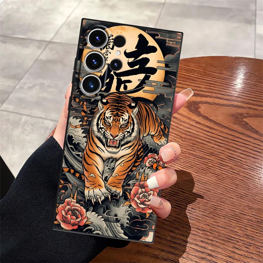 Cool Tiger Funda Phone Cover Case for Samsung Galaxy S26 S20 S21 FE S10 S9 Note 20 Ultra 8 9 10 S25 Ultra S24 Plus S23