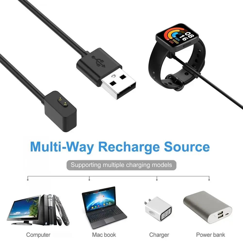 USB nabíjecí kabel nabíjecí šňůra pro Xiaomi band 7 pro/Mi Watch 2 Lite/Redmi Watch 2 3/poco watch/Redmi Smart band Pro Smartwatch