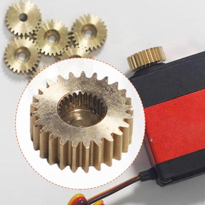 Servo Gear 25 Tooth Spare Parts Brass Sturdy for Industrial Machinery Modification 25T High