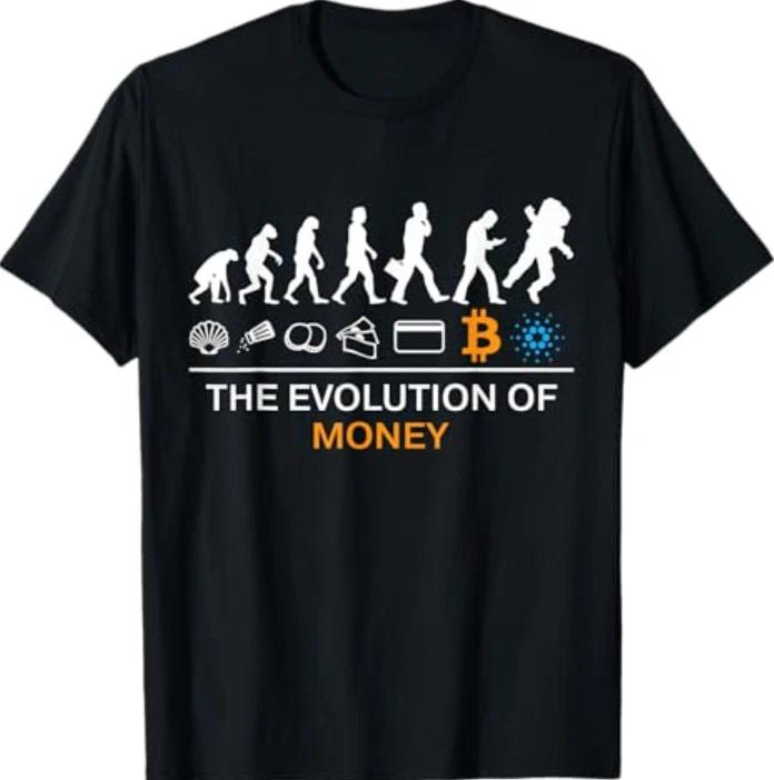 The Evolution Of Money Funny Bitcoin Cardano To The Moon T- Shirt S