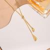 3 Pieces Tassels Necklace and Earrings Jewelry Set Elegant Designs for Women With Sturdy Steel Materials Daily Use