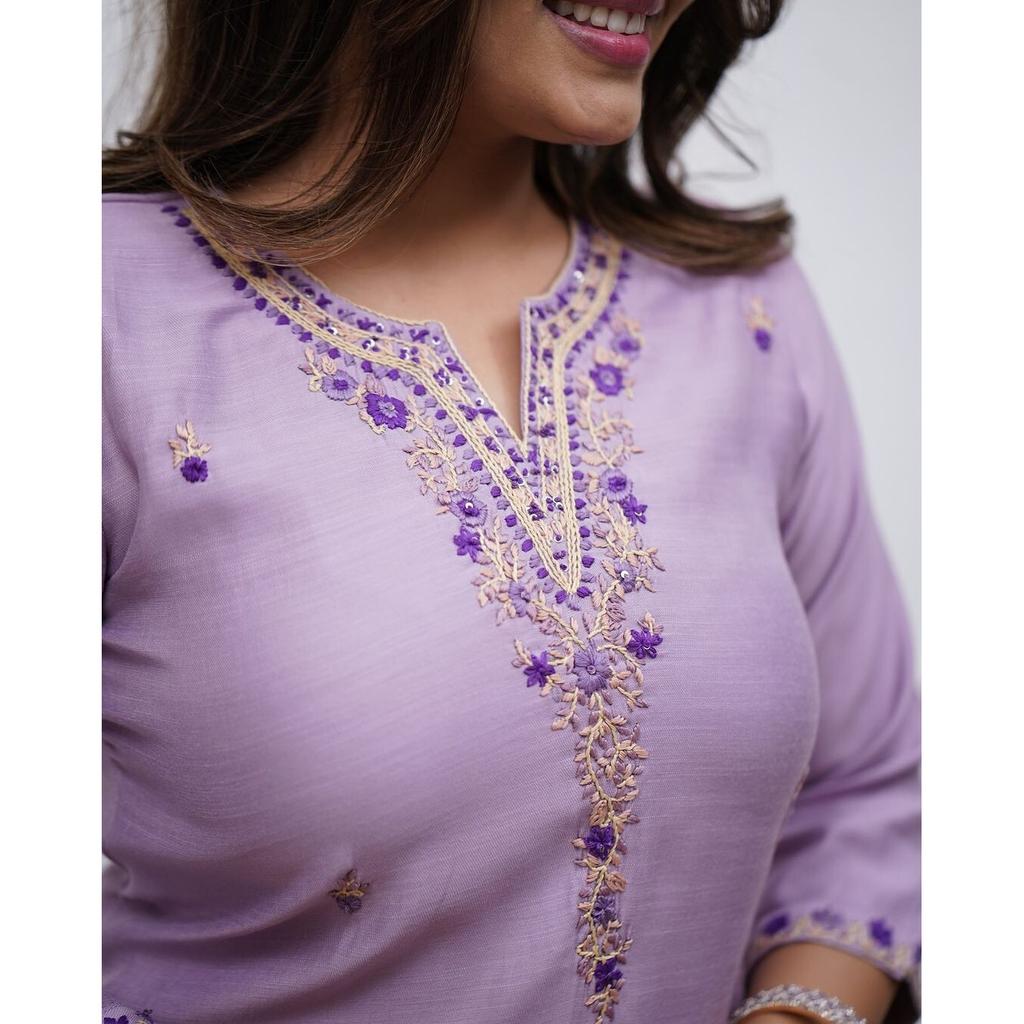 Women Indian Rayon Kurta Pant Dupatta Set Designer Party Wear Top Tunic Kurti VSO-1716 c