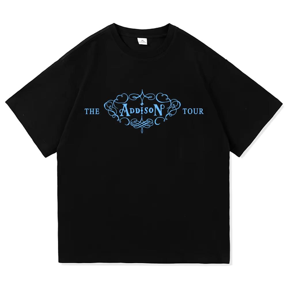 2025 The Addison Tour 2025 TShirt Addison Rae Retro UnisexWomen Clothing Retro Harajuku High Quality Clothes Vintage Cotton TShirt