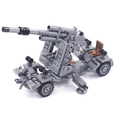 MOC 88mm Flugabwehrkanone Panzer Krieg Militär Stadt Fahrzeug Auto Bausteine Klassische Modell Ziegel Kits Sets Ideen