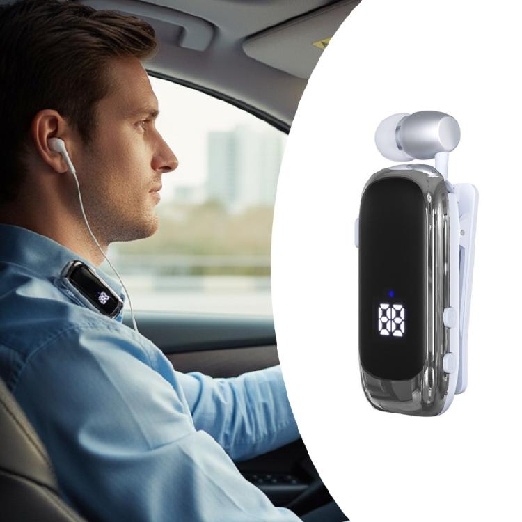 Lavalier Business Headphone Bluetooth-compatible Earphone Call Vibrating Reminder Voice Number Reporting Wireless