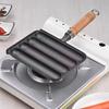 Sausage Grilling Pan Professional Efficient Prevents Stick Spill Proof Thickened Cast Iron Sausage Pan Hot Dog Grill