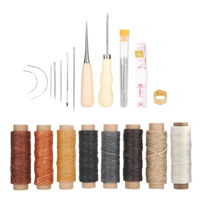 28-teiliges Leder-Nähset, Nadeln, Gewinde, Handreparaturwerkzeuge, DIY-Handarbeitsset