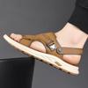 Fashion Fashion Antiskid Beach Dual-purpose Sandals New Handmade Comfort Flat Summer Male Sandals Men Breathable Leather Outdoor Sandals