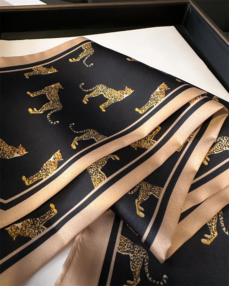 Luxury Head Scarf Hair Neck Scarves For Women Purse Bag Scarfs For Handbags Silky Long Thin Satin Headscarf Fashion