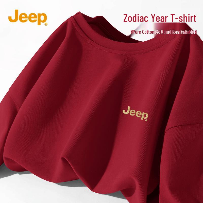 JEEP Men s Year of the Horse Pure Cotton Short-Sleeve T-Shirt 2XL