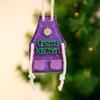 NGHYANA Grams Kitchen Apron Ornament 4 Inch 3D Wooden Handmade Purple Gift Decor
