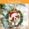 2022 Neue Weihnachts-Hunde-Dekoration Acryl Hängeornament für Zuhause und Auto
