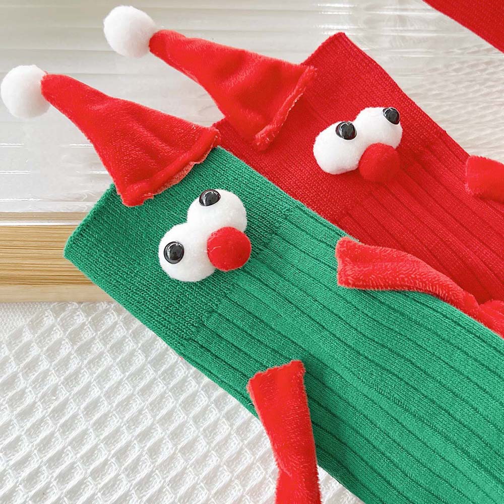 New Year Gifts Long Tube Hose Socks Breathable Cartoon Xmas Socks  Streetwear