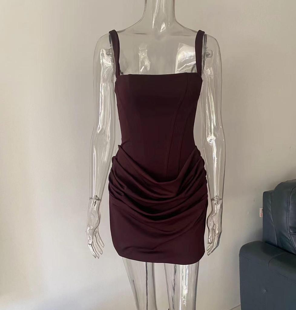 NSSF Self-Made Women's Sleeveless Strappy Bodycon Mini Dress