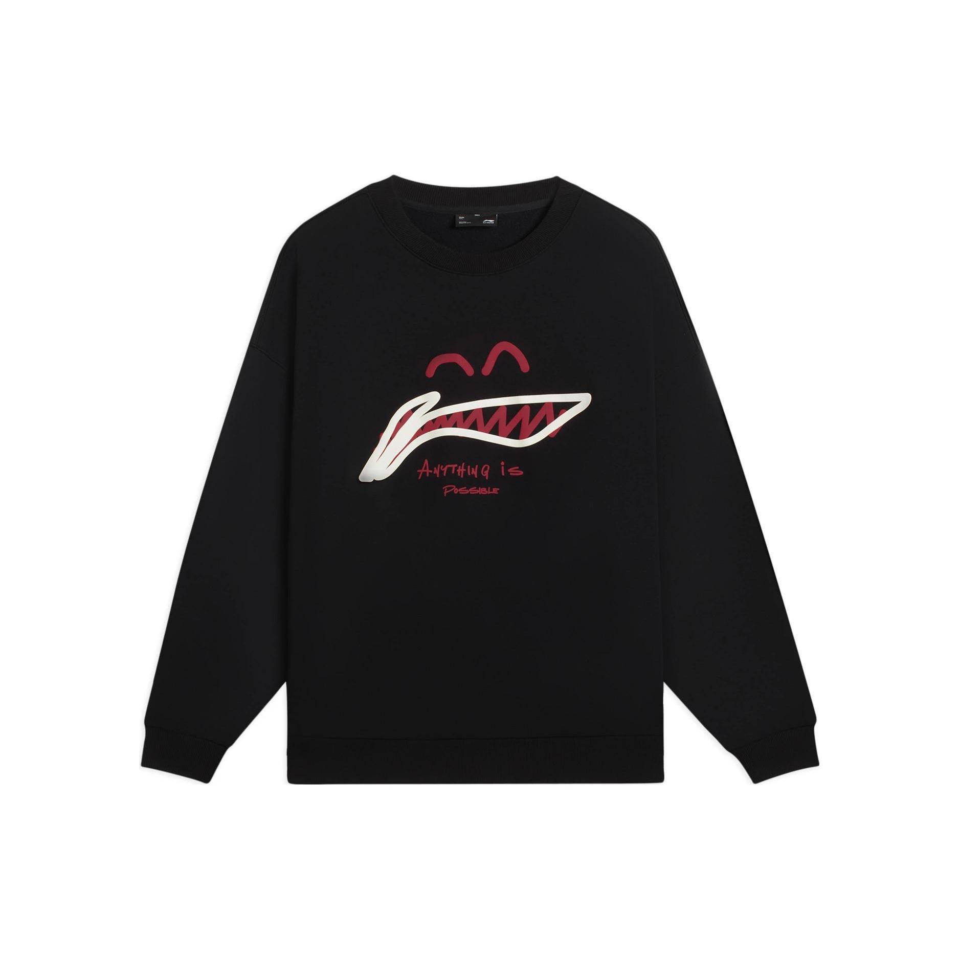 Li-Ning Anything Is Possible Graphic Sweatshirt Black Men s AWDSG91-2 S