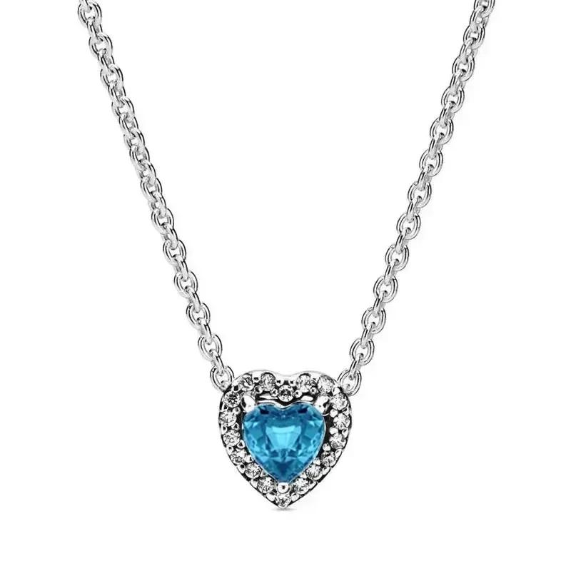 Collana a Cuore in Argento 925 Regalo di Natale Compleanno per Donne Gioielli Rotondi Lucidi Raffinati Fascino Classico Sorpresa