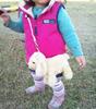BESTEVER Kids' Mini Pouch with Detachable and Adjustable Strap, Plush Bag, Perfect for Outings, Girls, Birthday Gift, Pink Poodle Dog, Best Ever Japan