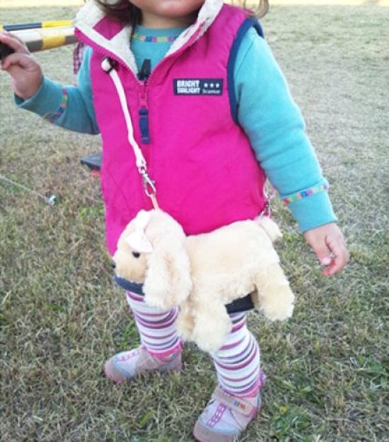 BESTEVER Kids' Mini Pouch with Detachable and Adjustable Strap, Plush Bag, Perfect for Outings, Girls, Birthday Gift, Pink Poodle Dog, Best Ever Japan