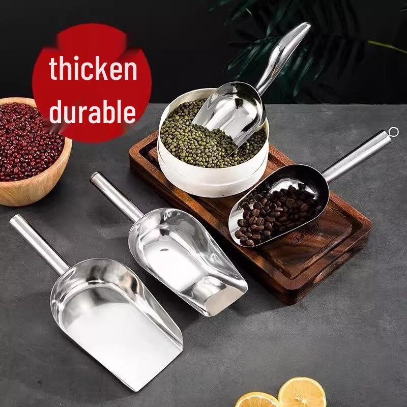 Stainless Steel Food Grade Mini Ice Scoop Set (8-inch, 5-pack)