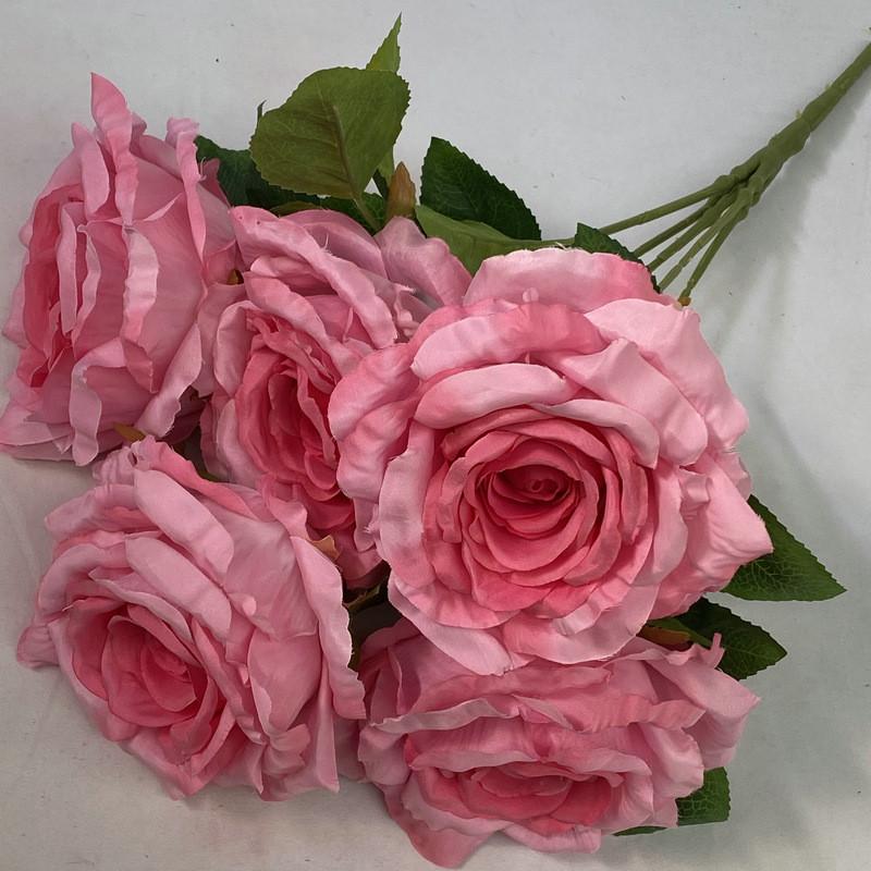 Silk Rose Artificial Flowers Bouquet Wedding Decor Home Photography Floral Prop