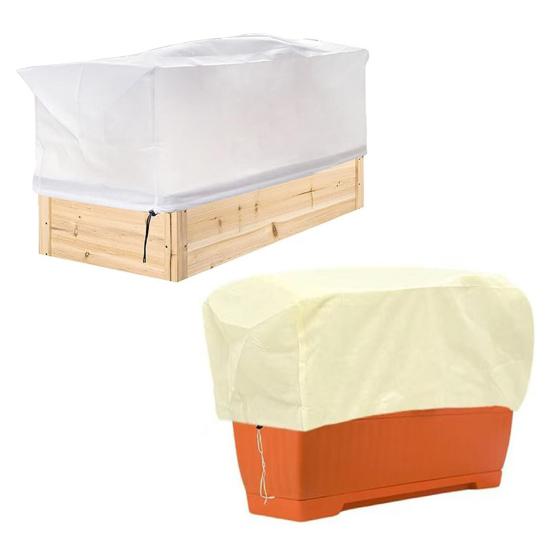 Yousheng Rectangular Planter Box Cover Winter Freeze Protection Cover with Drawstring Planter Box Frost Protection Cover for Raised Bed Outdoor Plants