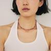 KODO Bead Collar Necklace(Rose Dust)